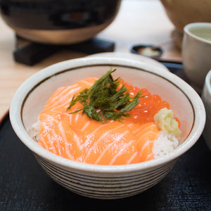 Salmon and Ikura Sushi Rice Bowl