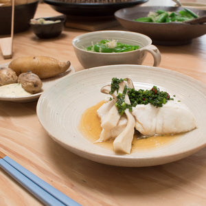 Steamed Halibut with Daidai Chive Sauce