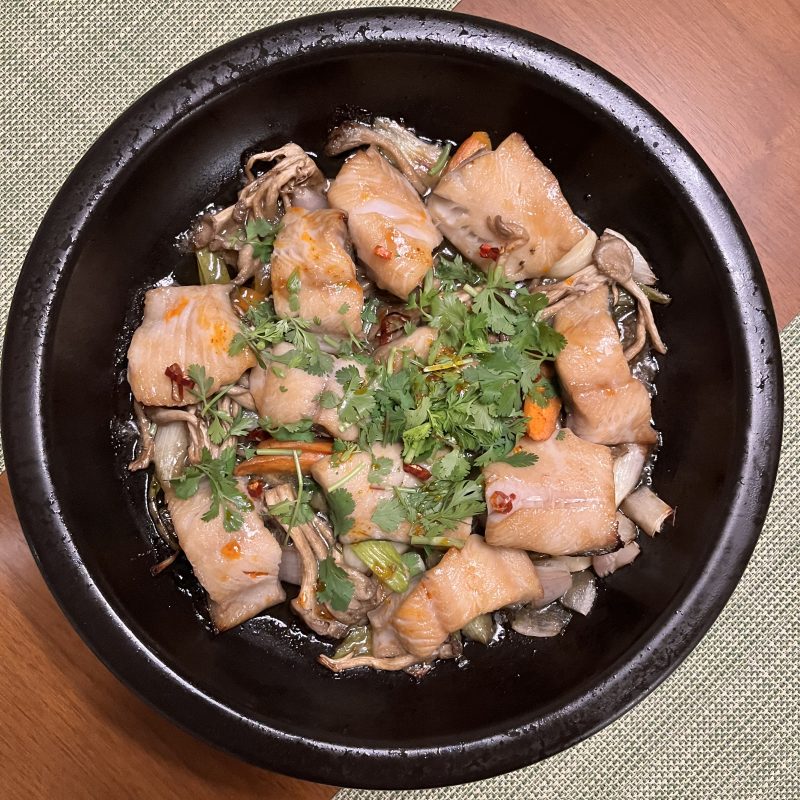 Sizzling Garlic Black Cod with Taginestyle Donabe, Fukkurasan TOIRO