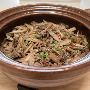 Soy-Simmered Beef and Burdock