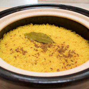 Turmeric Rice with Mochi Mugi Barley
