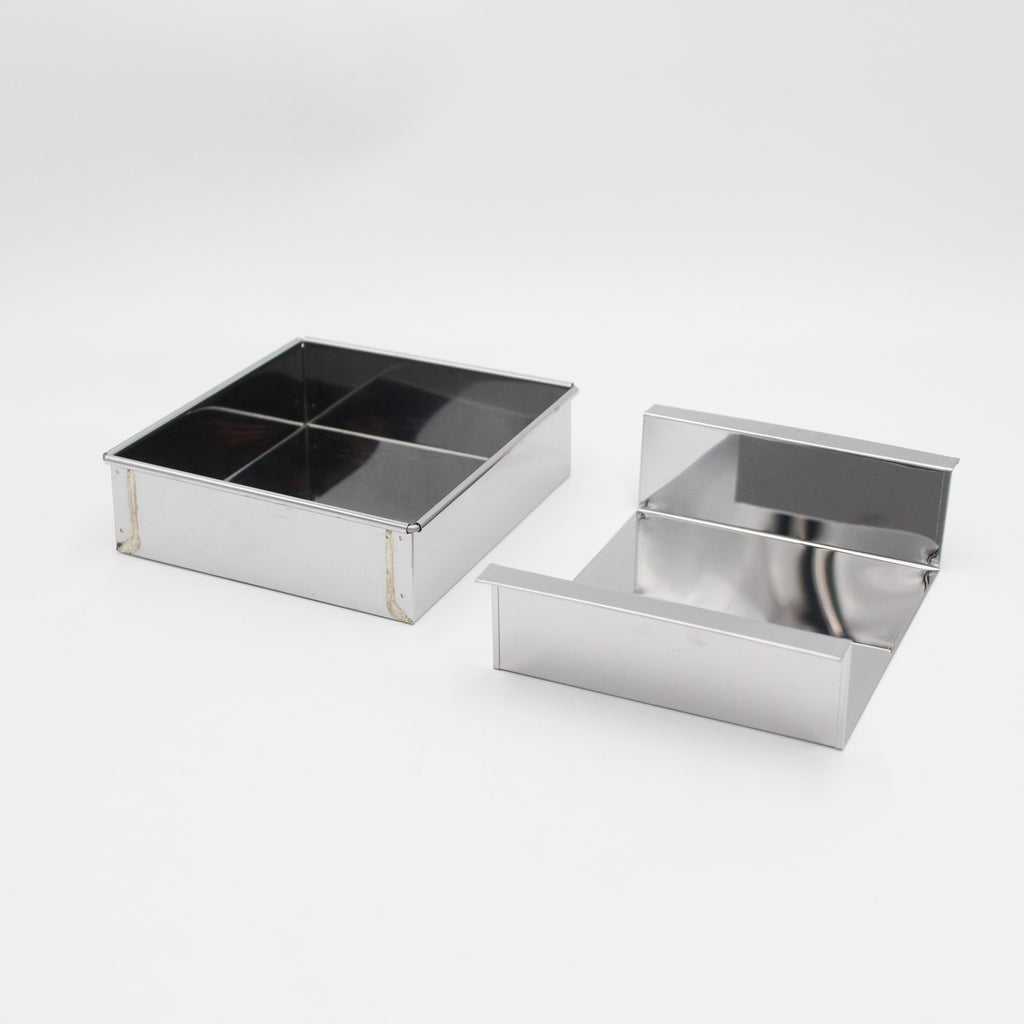 Nagashikan Stainless Steel Egg Tofu Mold with Removable Inner Tray