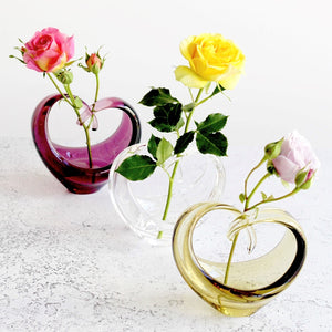 HEART CURVA Ichirin Flower Vase (Tan)
