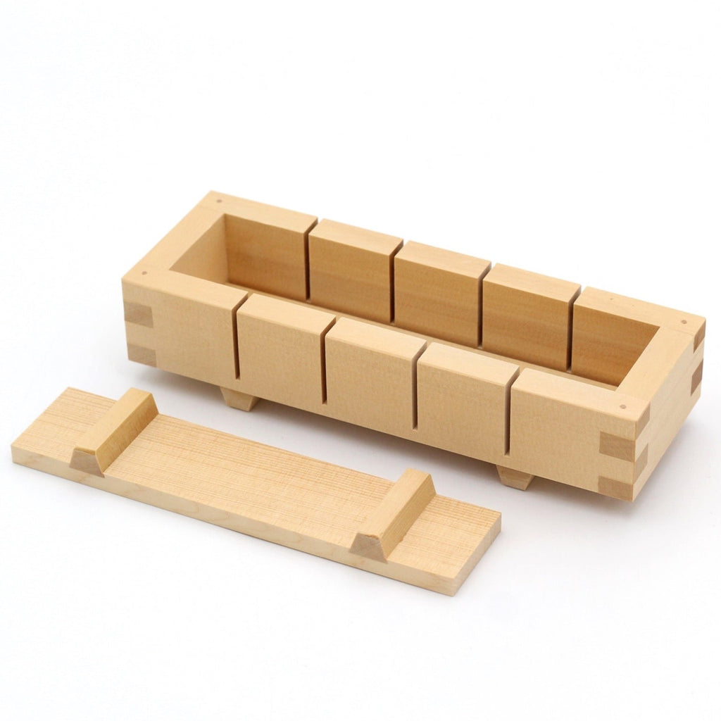 Yardwe Wood Sushi Press Mold Oshizushi Mold Box Bamboo Sushi Maker Tool DIY  Wood Sushi Making Kit for Home Sushi Rice Roll Mold Tool Set