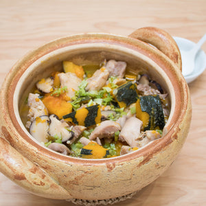Chicken, Kabocha & Mochi Mugi Stew in Shio-Koji Broth