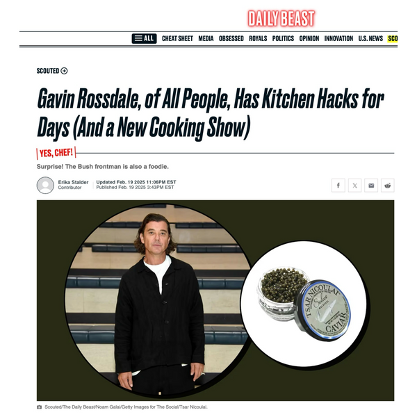 TOIRO Featured in The Daily Beast and Gavin Rossdale's New Cooking Show