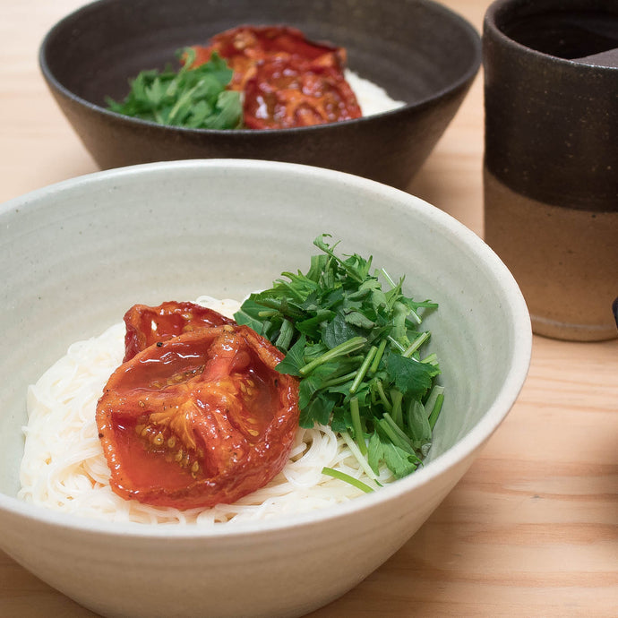 Cold Somen Noodles with Slow-Roasted Tomato