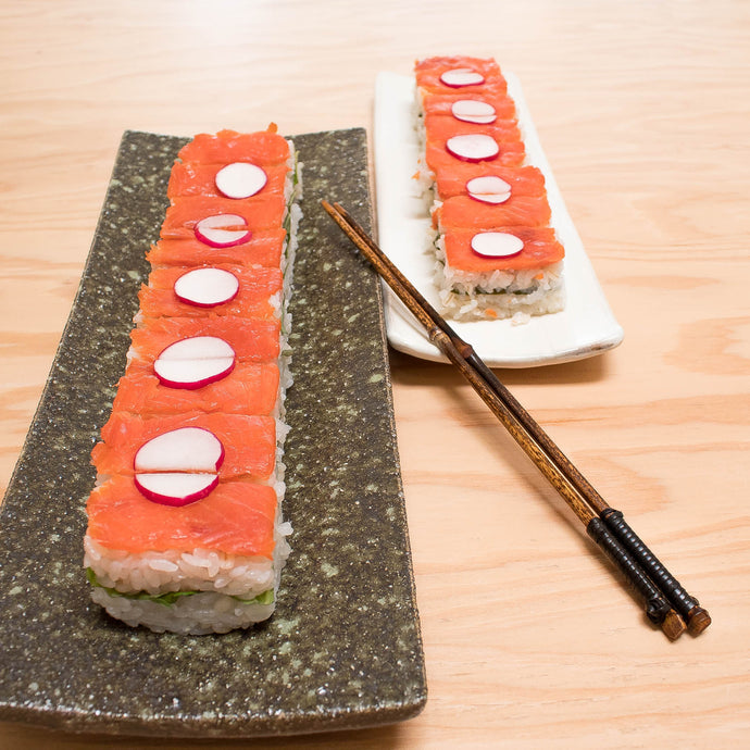Pressed Smoked Salmon Sushi