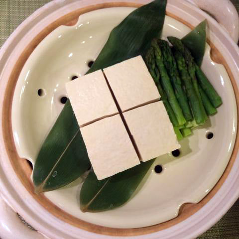 Steamed Tofu and Asparagus