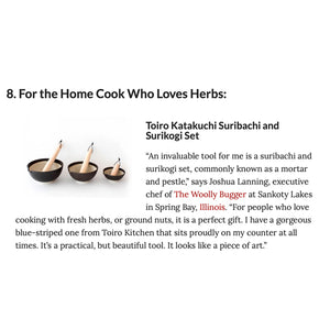 Our Suribachi & Surikogi Set is Featured in Wine Enthusiast