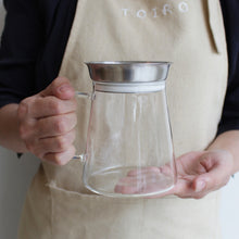 Conical Glass Tea Server with Handle