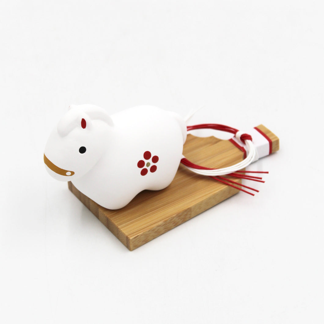 Japanese New Year Horse Doll with Hagoita Plate