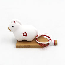 Japanese New Year Horse Doll with Hagoita Plate