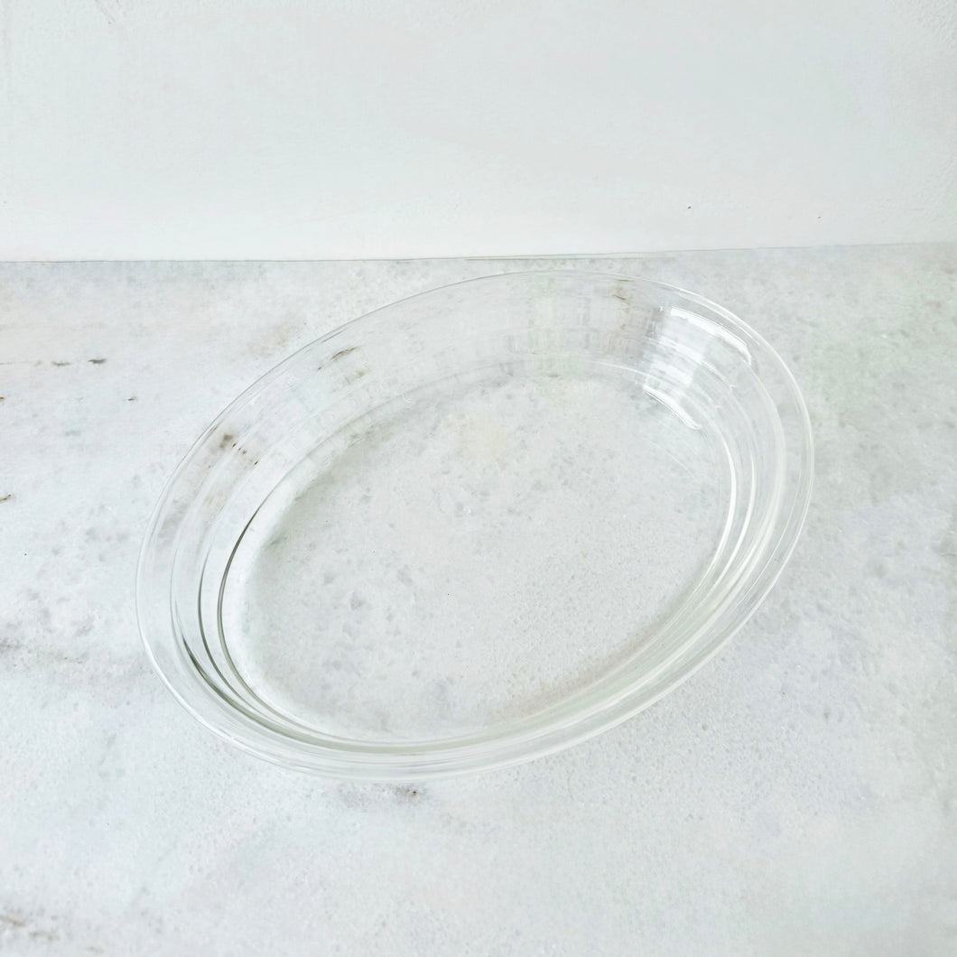 Stackable Heat-Resistant Glass Oval Dish