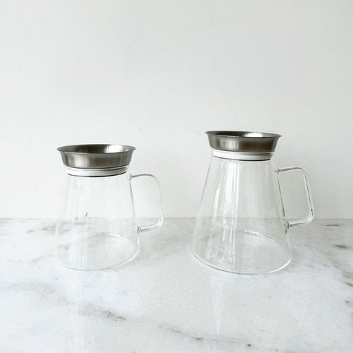 Conical Glass Tea Server with Handle