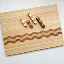 Cedar and Hinoki Cypress Wave Chopsticks + Cutlery Rest Pair Set (4-piece)