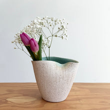 Hechimon Shiro Asagi Warped Pot Vase