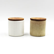 Shinogi Striped Canister With Teak Lid