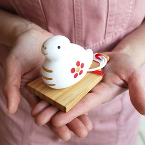 Japanese New Year Snake Doll with Hagoita Plate