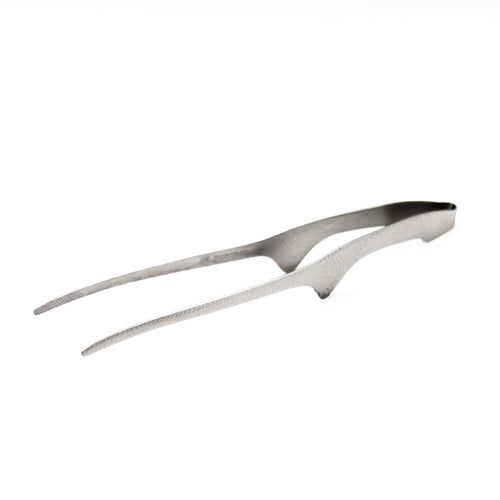 Stainless Steel Skinny Tongs Premium (Hammered Finish)