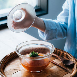 Glass Donburi Bowl with Lid