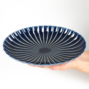 Giyaman Aizome Blue Oval Plate