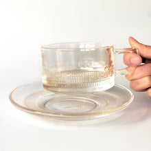 Glass Coffee Cup and Saucer