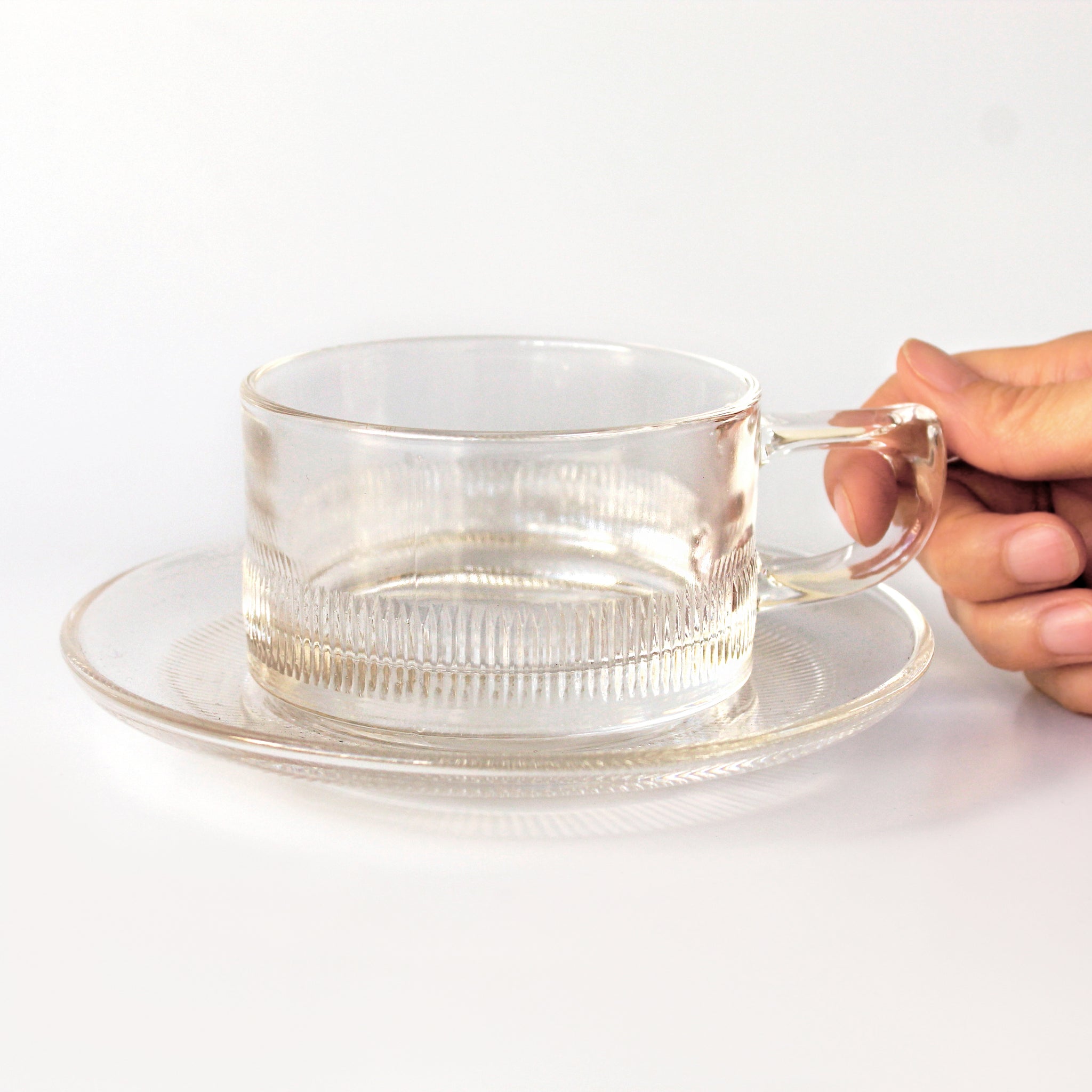 Wholesale High Quality Glass Set Coffee Cup with Saucer Tea Coffee