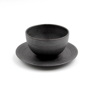 Hechimon Kushime-Sumiguro Bowl and Plate Set