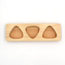 Hinoki Wood Mold for Onigiri with Plate (3 holes)